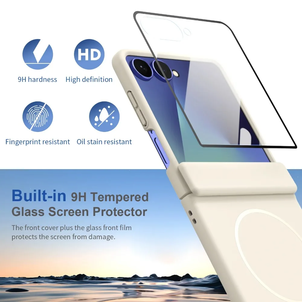 Magnetic Hinge Protection Phone Case with Front Screen Protector Cover