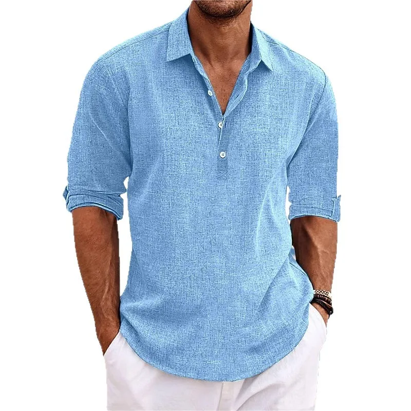 Mens Long Sleeve Business Shirts Summer