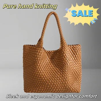 Borsa tote in tessuto per donna Borsa da polso morbida pieghevole con manico superiore Borsa hobo alla moda Borsa composita con portamonete
