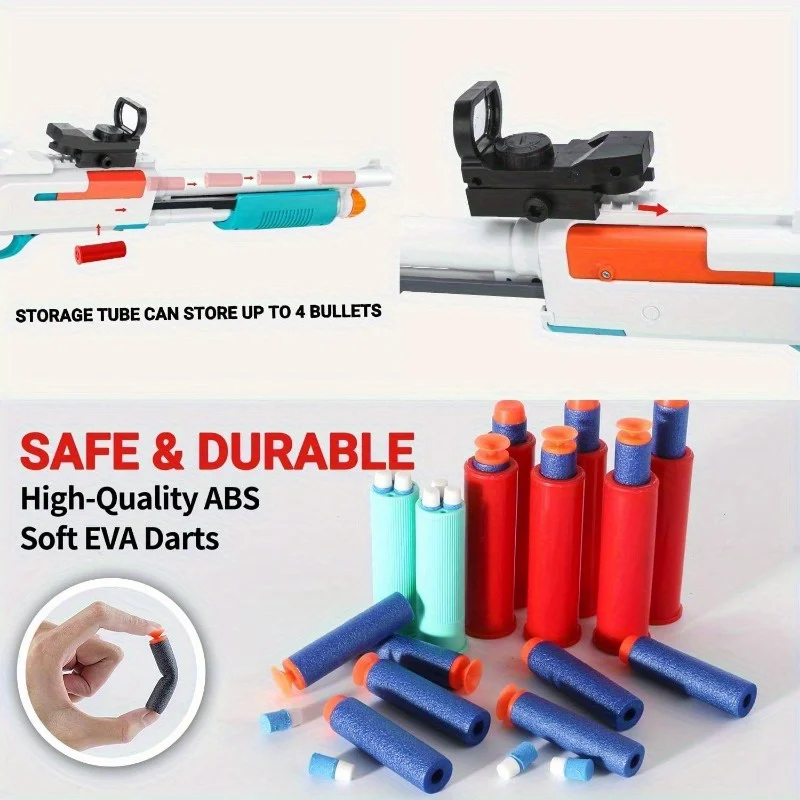 Shell Throwing Design Toy Shotgun, Simulate The Effect of Real Gun Shot, Soft Shotgun Launcher, Outdoor Sports Shooting Shotgun 3