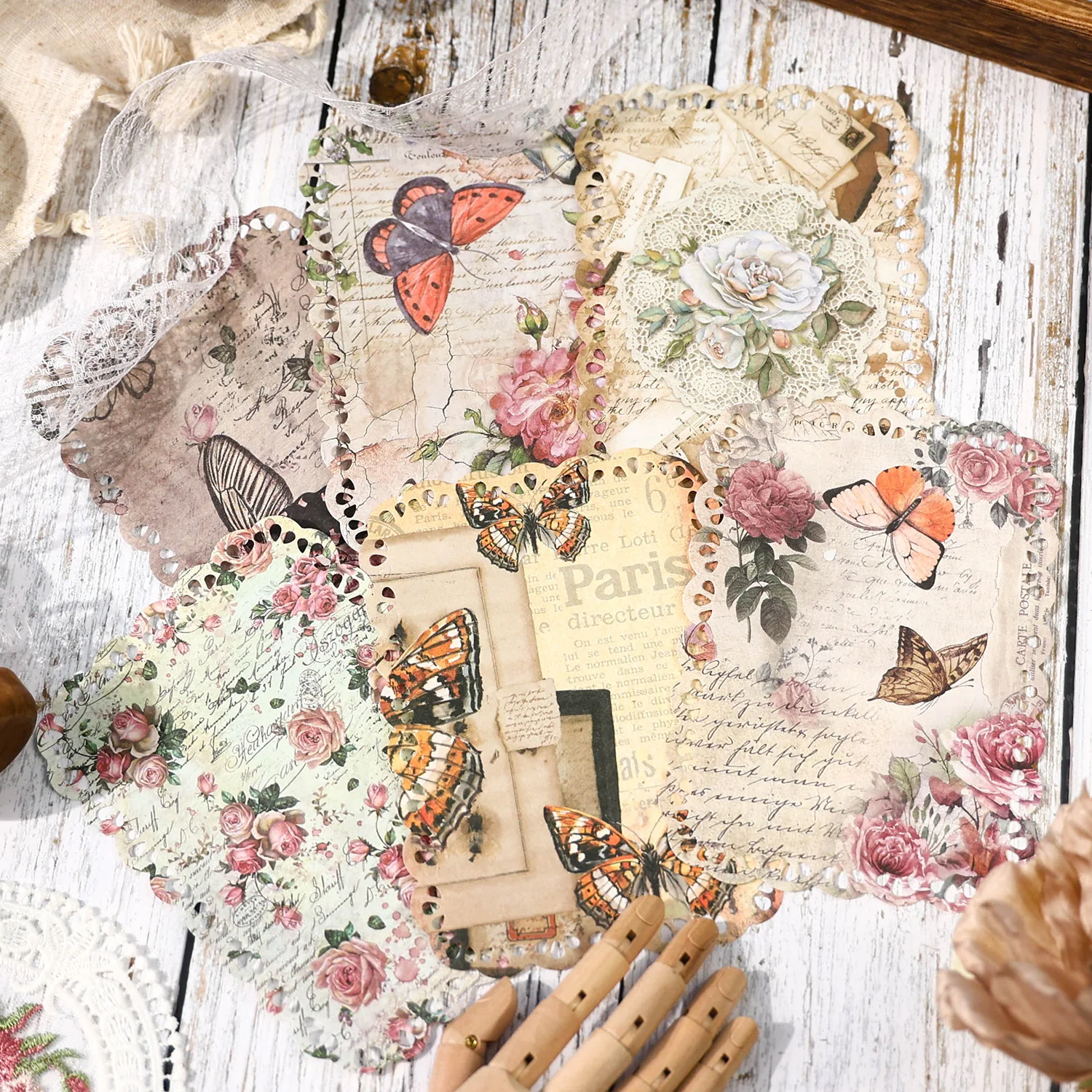 Vintage Lace Scrapbook Paper 3