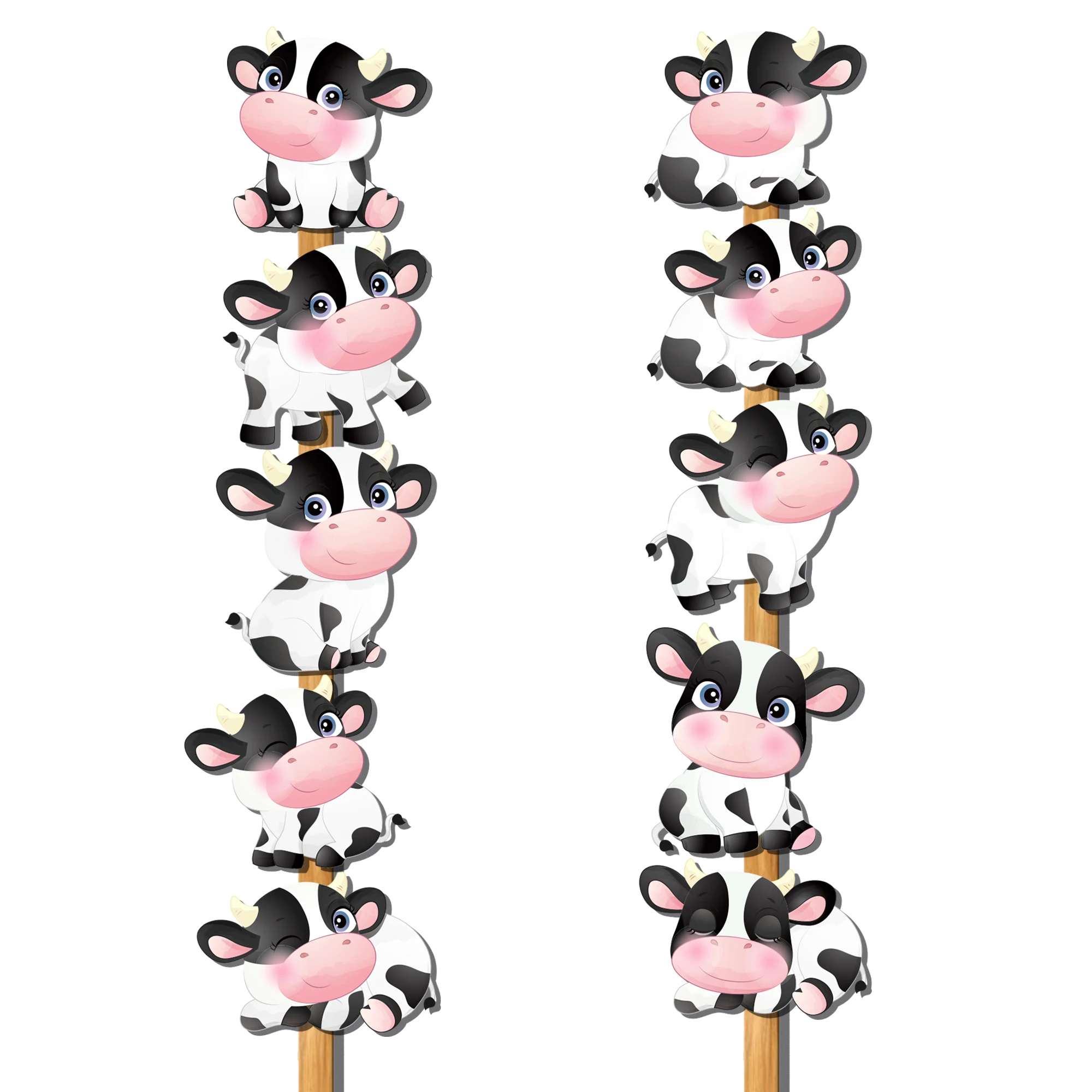 

Kids Cartoon Farm Animals Milk Cow Birthday Party Wall Hanging Banners Door Couplet Baby Shower Party Backdrops Supplies