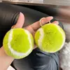 Plush Tennis Keychains For Backpacks Cute Soft Tennis Ball Pendant Tennis Key Chain Fuzzy Keychain Unique Tennis Ornament 5