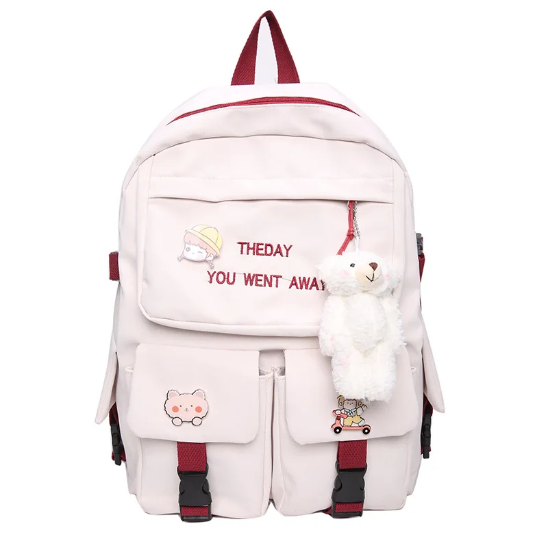 

New fashion style minimalist forest style women's backpack nylon large capacity college backpack cute girl travel backpack