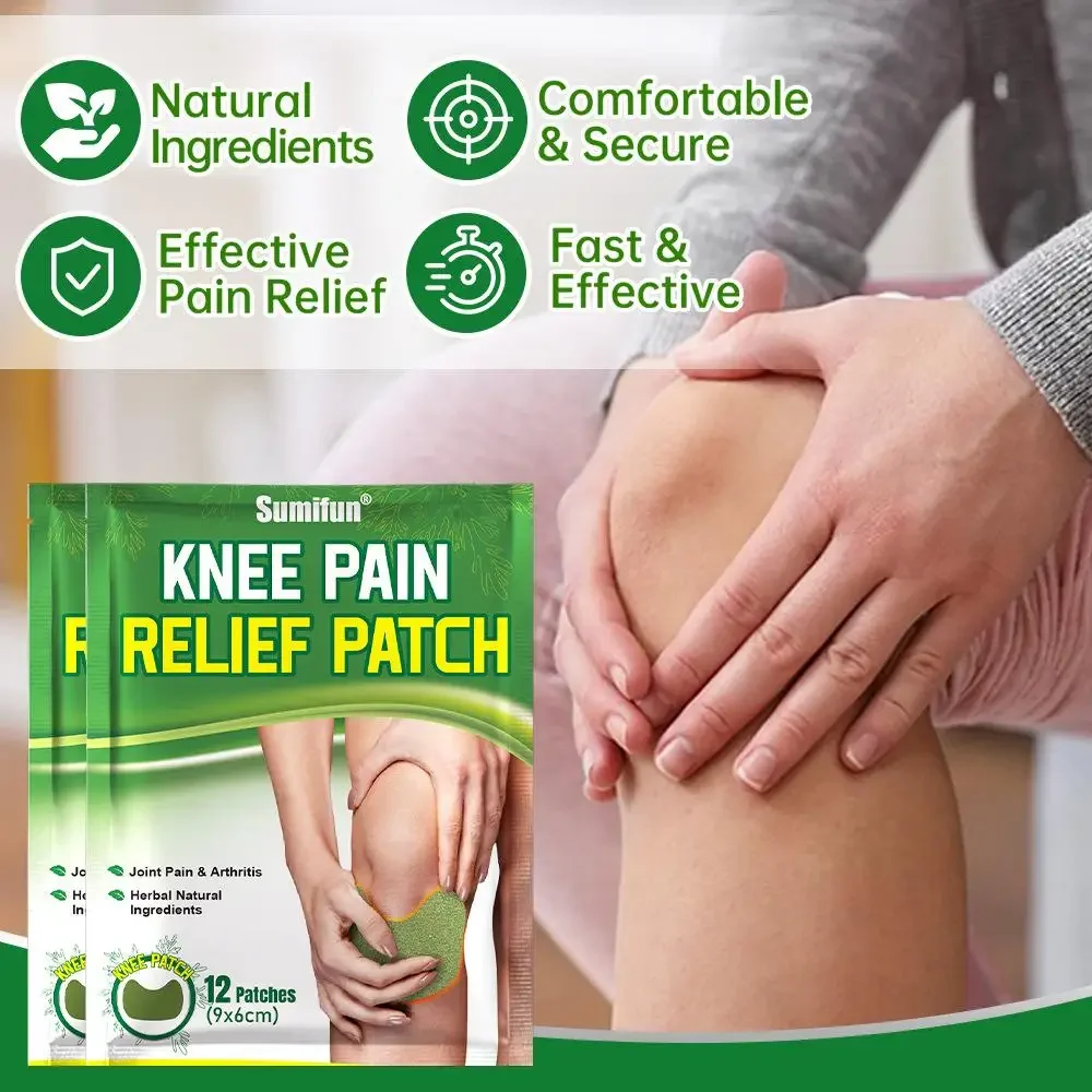 12pcs Knee Plaster Sticker Wormwood Extract Knee Joint Ache Pain Relieving Rheumatoid Arthritis Sprains Patch Body Health Care pain relief patch knee pain relief cream pain relief cream