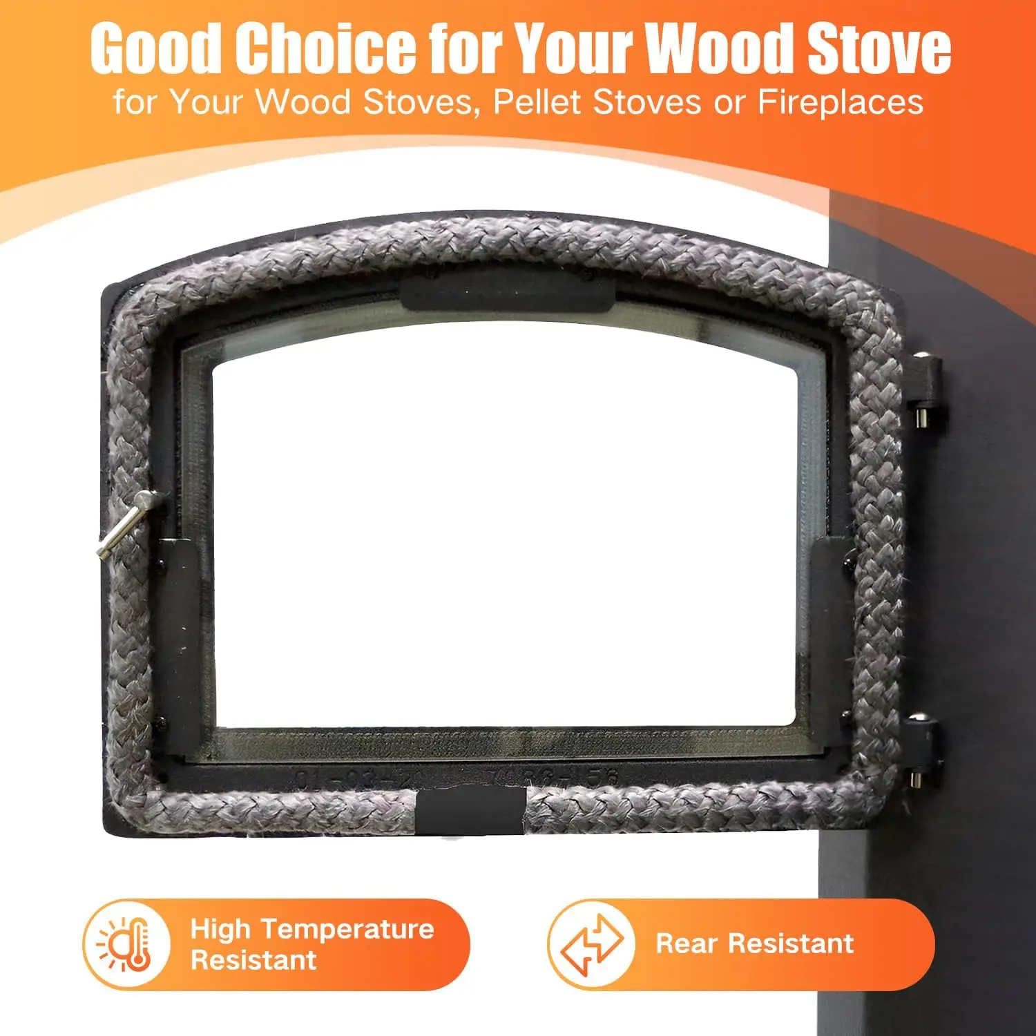 Wood Stove Gasket Fireplace Sealing Rope Fireproof Fiberglass Wood Stove Door Gasket Log Burner Door Seal for Chimneys Boiler wood stove gasket