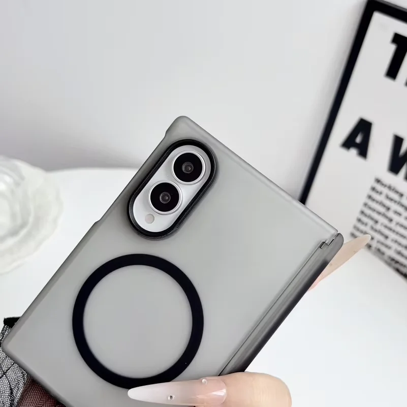 VanTaCase Matte Frosted Magnetic Ring Case – Semi-Transparent Slim Protective Cover