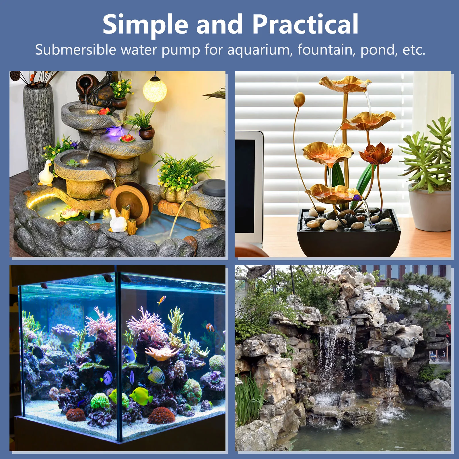 Low Voltage Water Feature Pump Solar Submersible Aquarium Mini Glass Aerator Fountain water pump aquarium air pump fish tank oxygen pump aquarium water pump fish tank pump