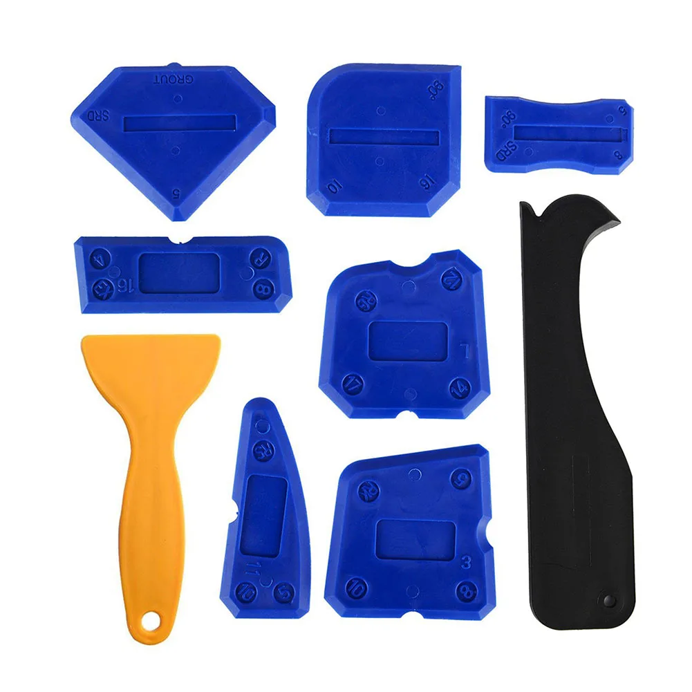 

9pcs/set Silicone Caulking Tools Kit, Sealant Caulk Grout Remover Scraper Silicone Finishing Tools Silicone Nozzle Tools Kit