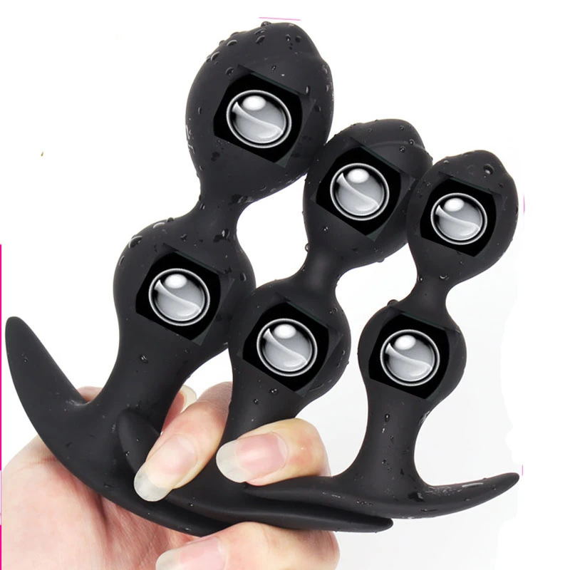 Rolling Bead Vibrating Anal Plug Dildo Butt Plug Pull Bead Sex Toys For Women Men Masturbators