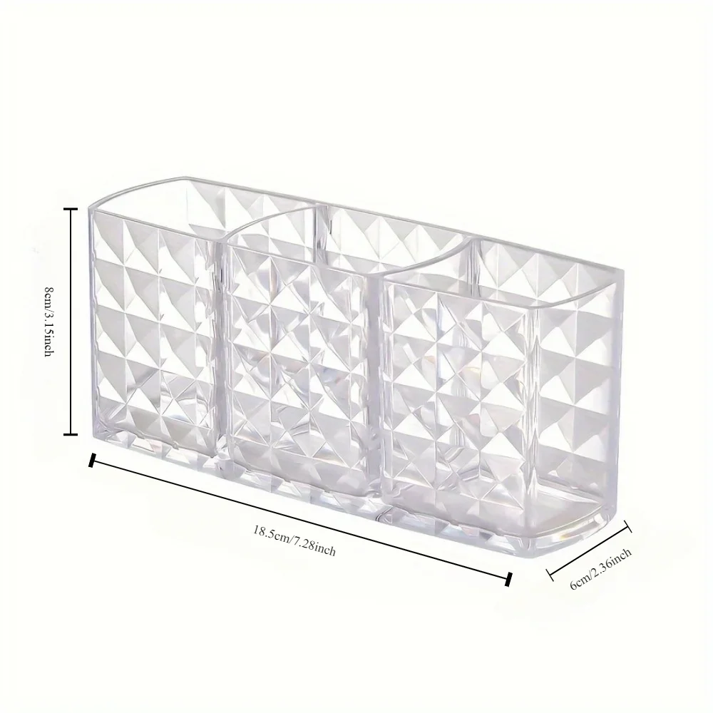 1PC Clear Acrylic Makeup Brush Holder Desk Cosmetic Organiser Lipstick Storage Lipstick Storage Holder rangement maquillage 6