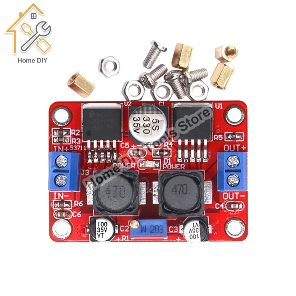 

DC-DC Adjustable Step Up Down Boost Buck Module DC 1.25-26V CC CV Lithium Battery Step down Charging Board LM2577S LM2596S
