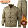 Winter Golf Wear Men 2024 Authentic Golf Suits Thickening Two Piece Set Windbreaker New Jacket Golf Pants Men Golf Apparel 1