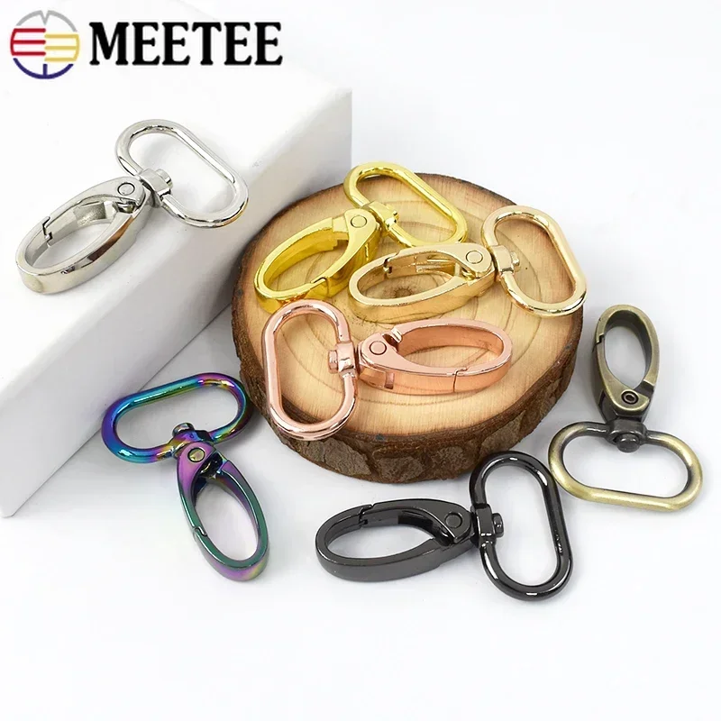 Metal Bag Buckle 10/20Pcs 20/26/32/38mm Metal Bags Strap Buckles Lobster Clasp Collar Carabiner Snap Hook DIY KeyChain Bag Part Accessories