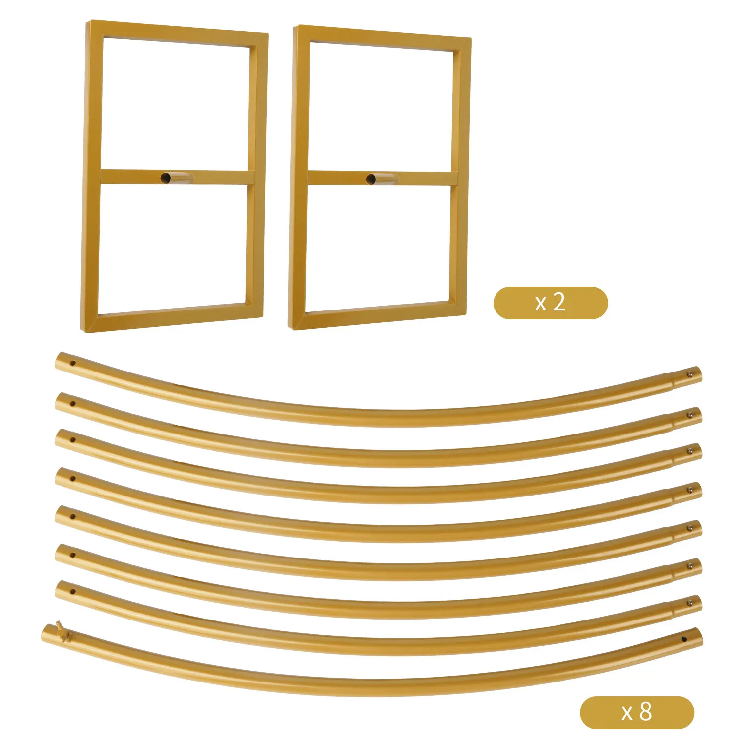 2M Gold Metall Hochzeitsbogen Kreis Ballon-Blumen-Rahmen Runder Hintergrundständer für Geburtstagsfeier Babyparty Dekoration – Detail 10
