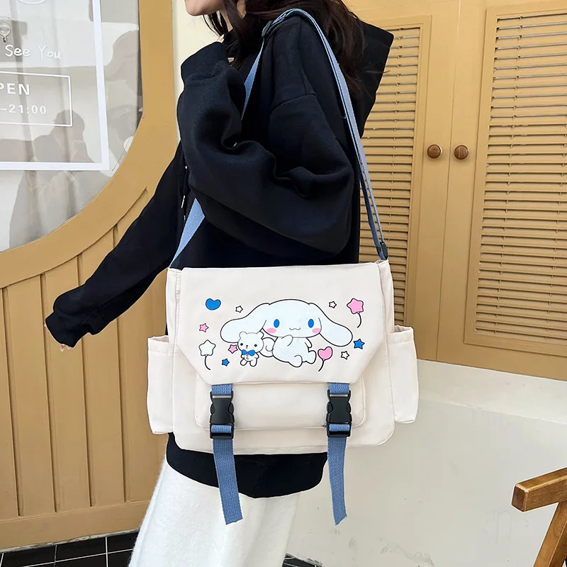 

Miniso Cinnamoroll New Women's Crossbody Bag Fashionable High Quality Student Bag Cartoon Large Capacity Casual Shopping Bag
