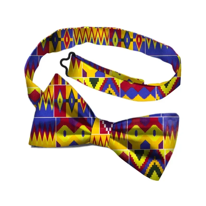 African Print Bow Tie for Men Bohemia African  Cotton print fabric Gifts for Men African traditional Men Fake collar WYb340