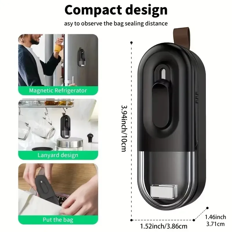 USB charging mini sealing machine, heat sealing machine, rechargeable portable sealing machine for plastic bag food storage 6