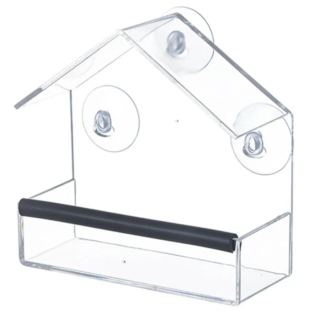 

Capacity Bird Feeder Acrylic Bird Feeders with Strong Suction Cups Easy-to-clean Containers for Yard Garden Featuring for Birds