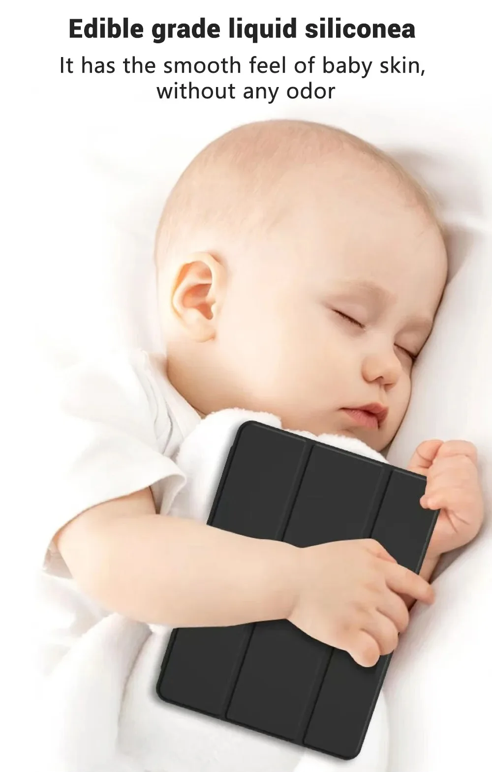 Premium 3-Fold Folio PU Leather Stand Cover with Anti-Scratch Protection
