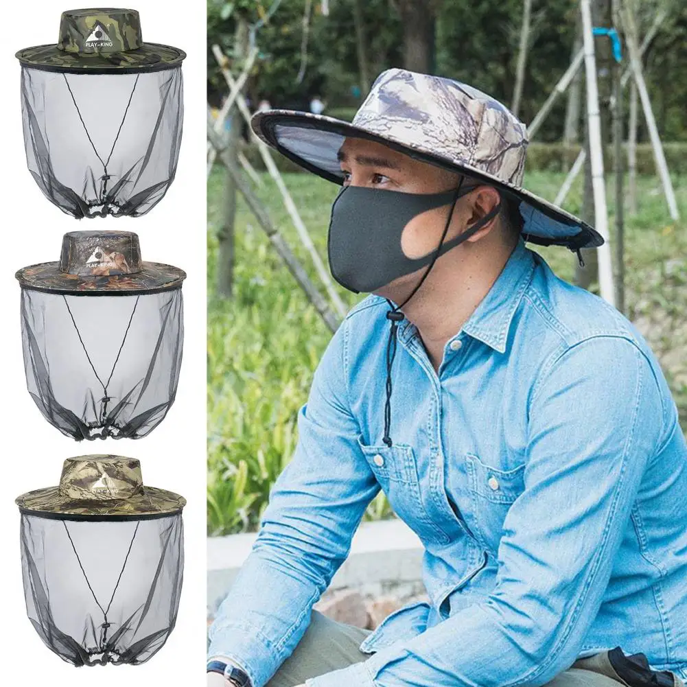 

Outdoor Activity Headwear Outdoor Foldable Mosquito Head Net Hat for Fishing Gardening Camping Hiking Full Protection for Men
