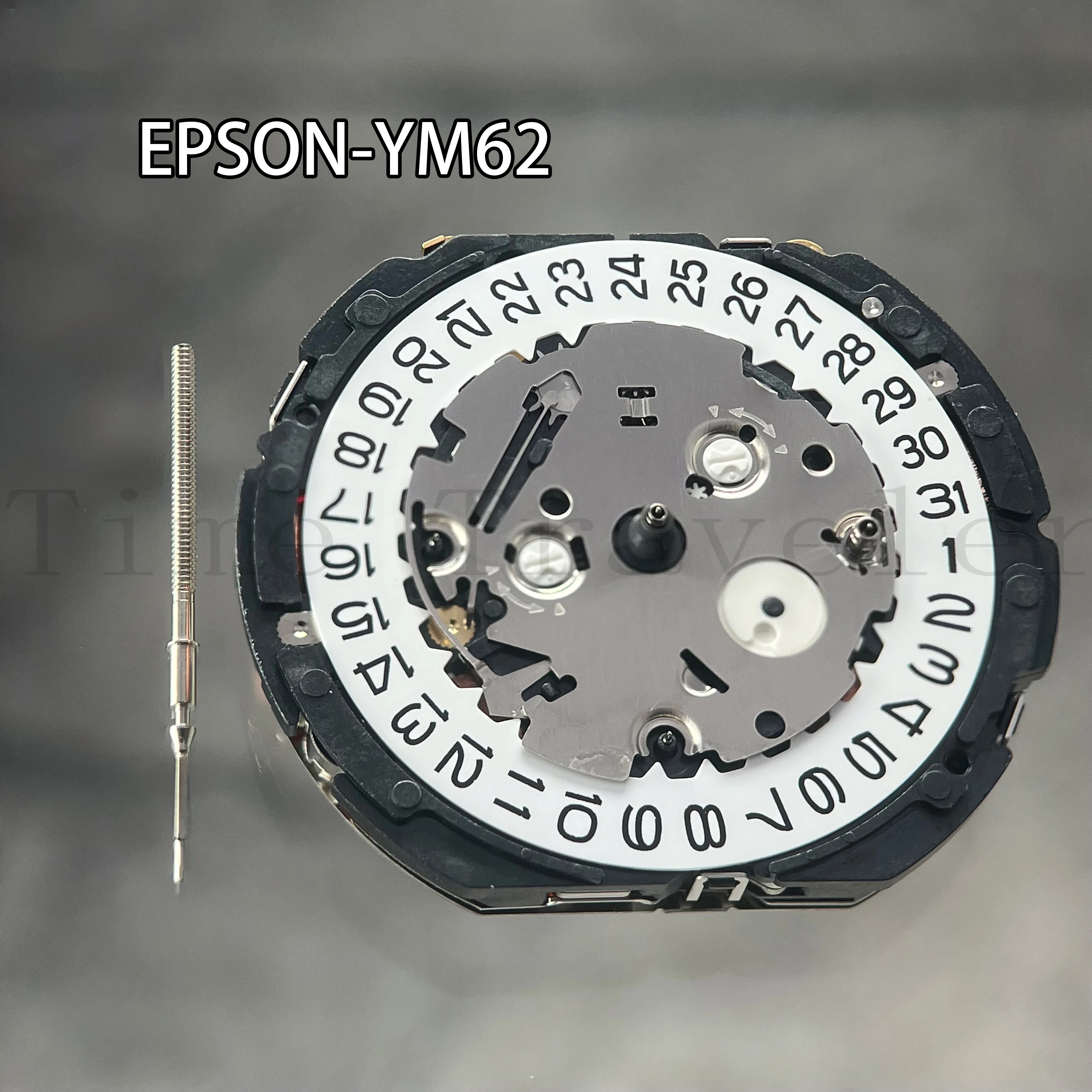 

YM62 movement epson YM62A-3 movement small hands at 6.9.12 Analog Quartz 12''' Center second Chronograph Movement Alarm