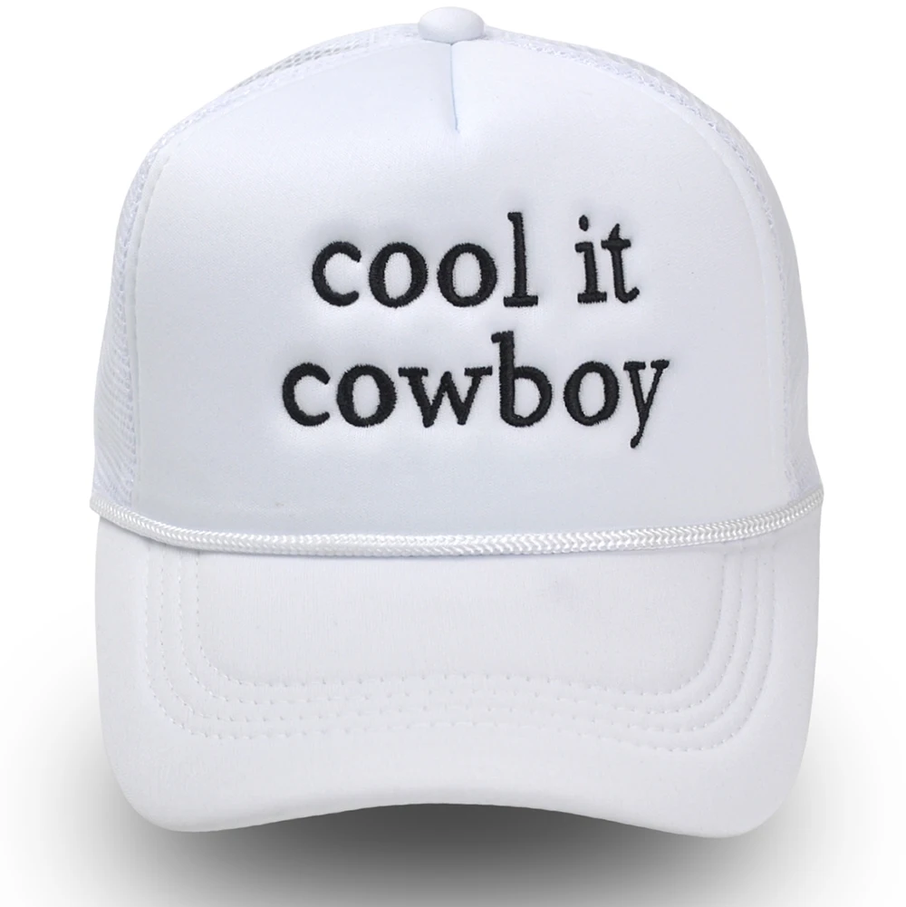 Pink Cool It Cowboy Baseball Cap Cool Girl Summer Comfortable Mesh Cap Embroidered Trucker Hat Gift for Her 6