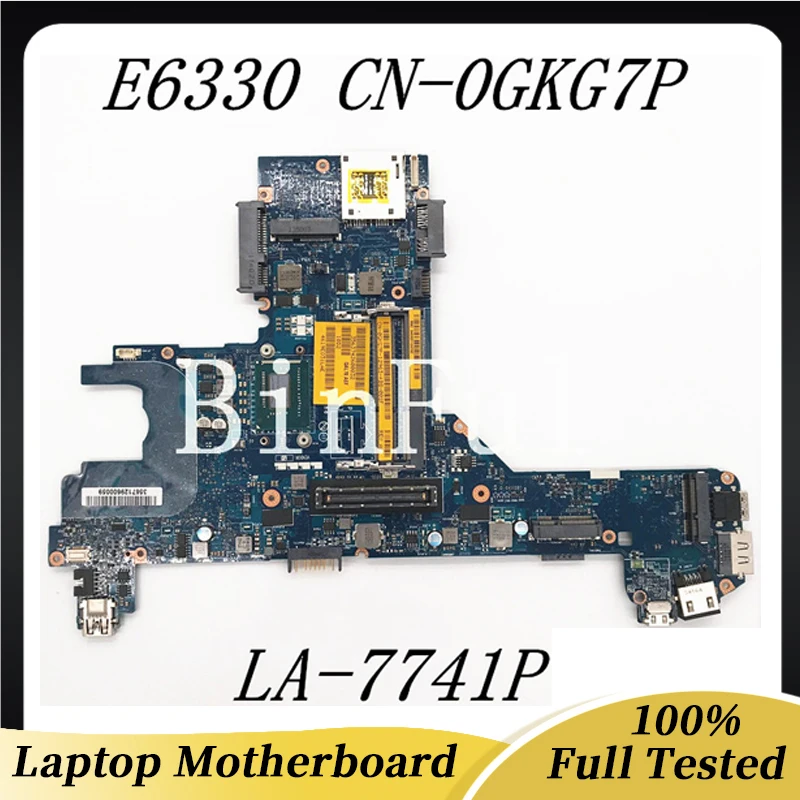 

CN-0GKG7P 0GKG7P GKG7P Mainboard For Latitude E6330 Laptop Motherboard QAL70 LA-7741P With SR0XD I3-3130M CPU 100%Full Tested OK
