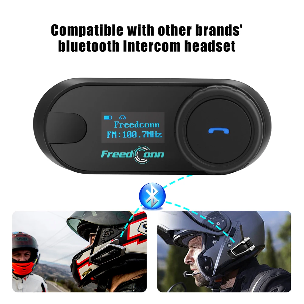 Freed conn t com sc bluetooth motorrad intercom helm headset drahtlose kommunikation inter phone bt 5,0 musik teilen 6 fahrer fm – Detail 7