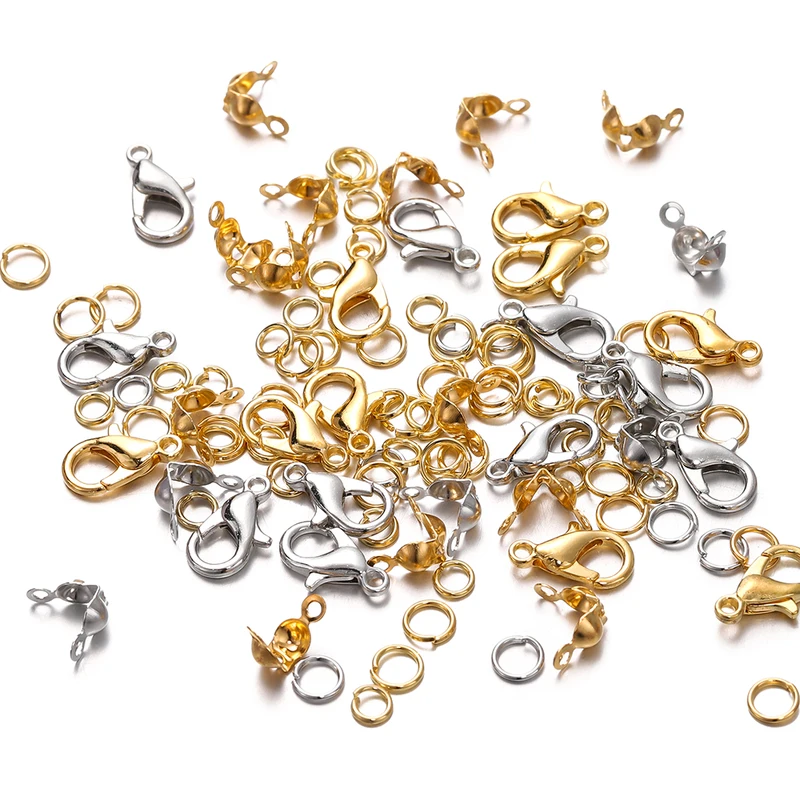 210-400pcs/Box Jewelry Making Kits Lobster Clasp Open Jump
