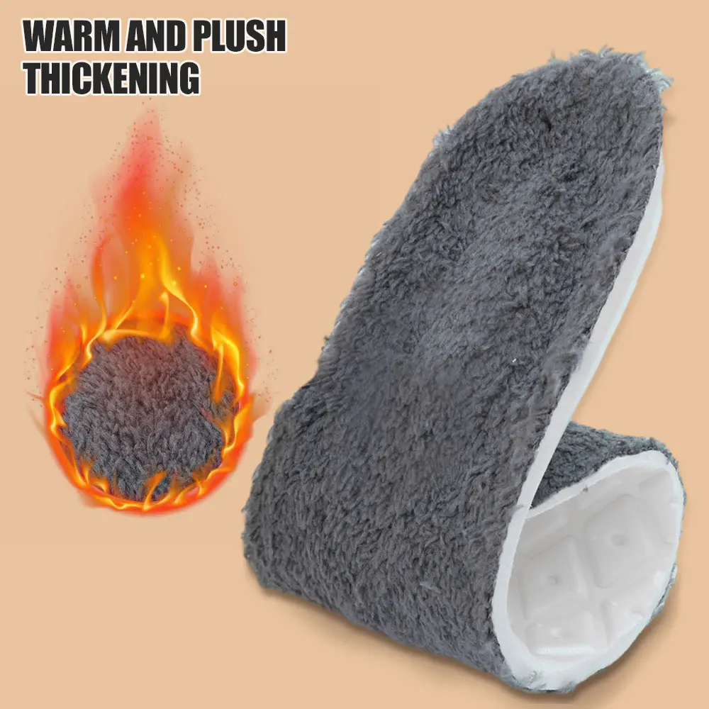 5 Pairs Winter Warm Thermal Insoles High Elastic Foot Wool Thermal Memory Foam for Men Women Sports Shoes Self-heating Shoe Pads