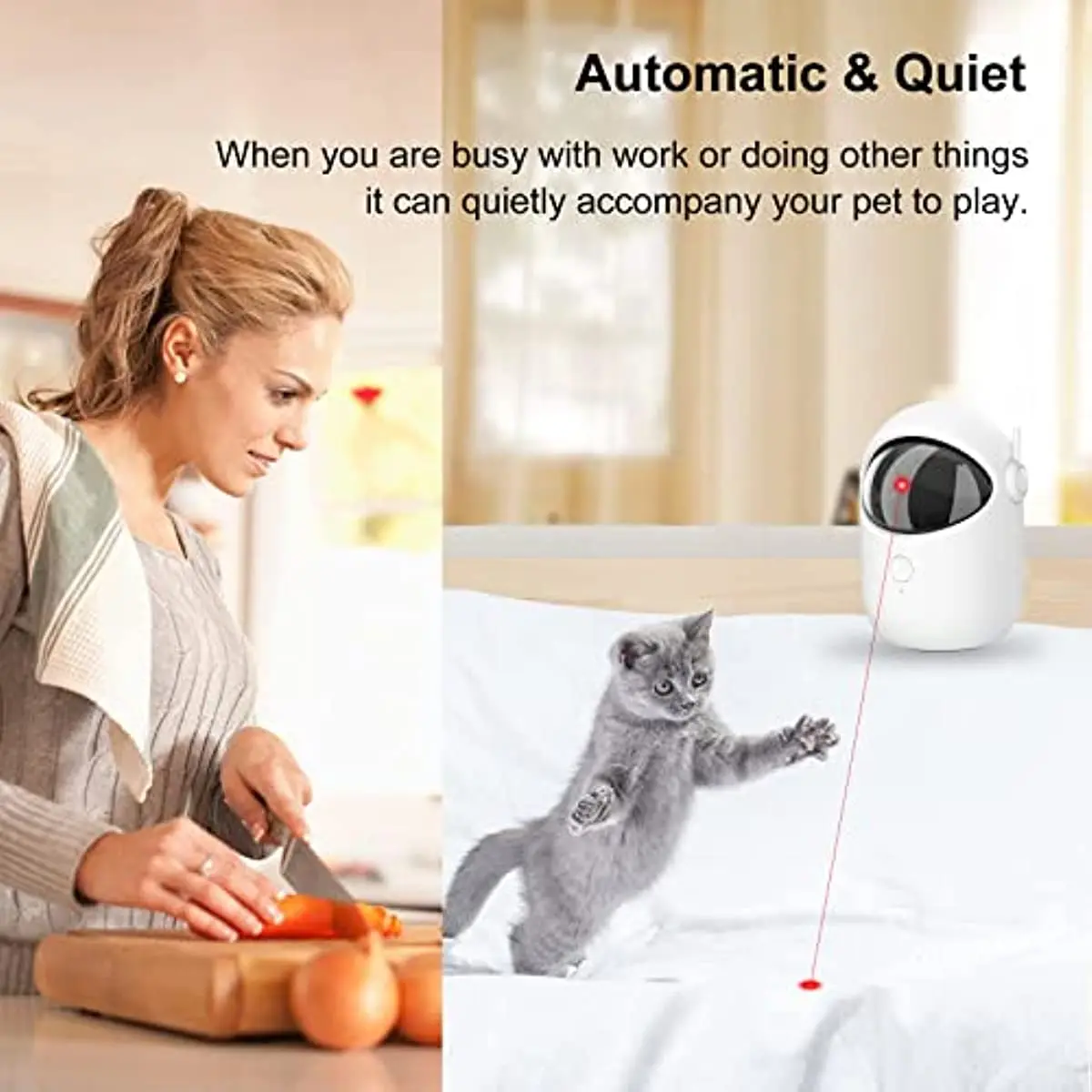 Two Speed Modes For Cat Toys, Three In One Automatic Interactive