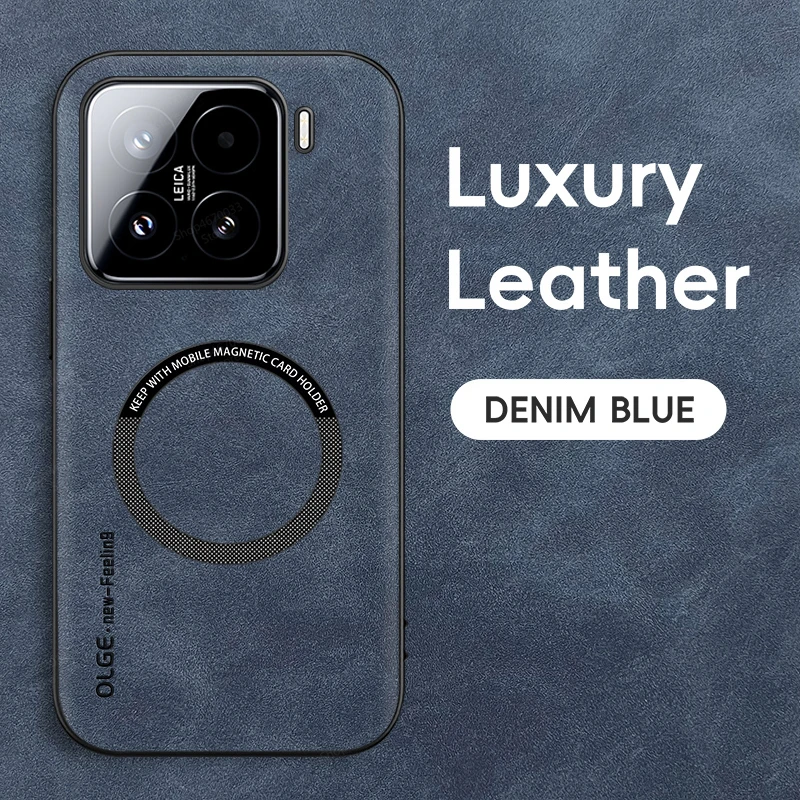Leather Magnetic Phone Case Compatible with Xiaomi Devices