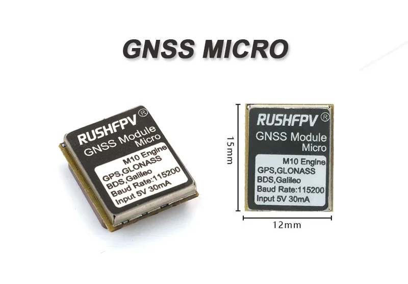 RUSHFPV GNSS Navigation Module Pro/Mini/Micro M10 GPS Module Built-in Ceramic Antenna for RC FPV Freestyle Drone DIY Parts rf wireless transceiver