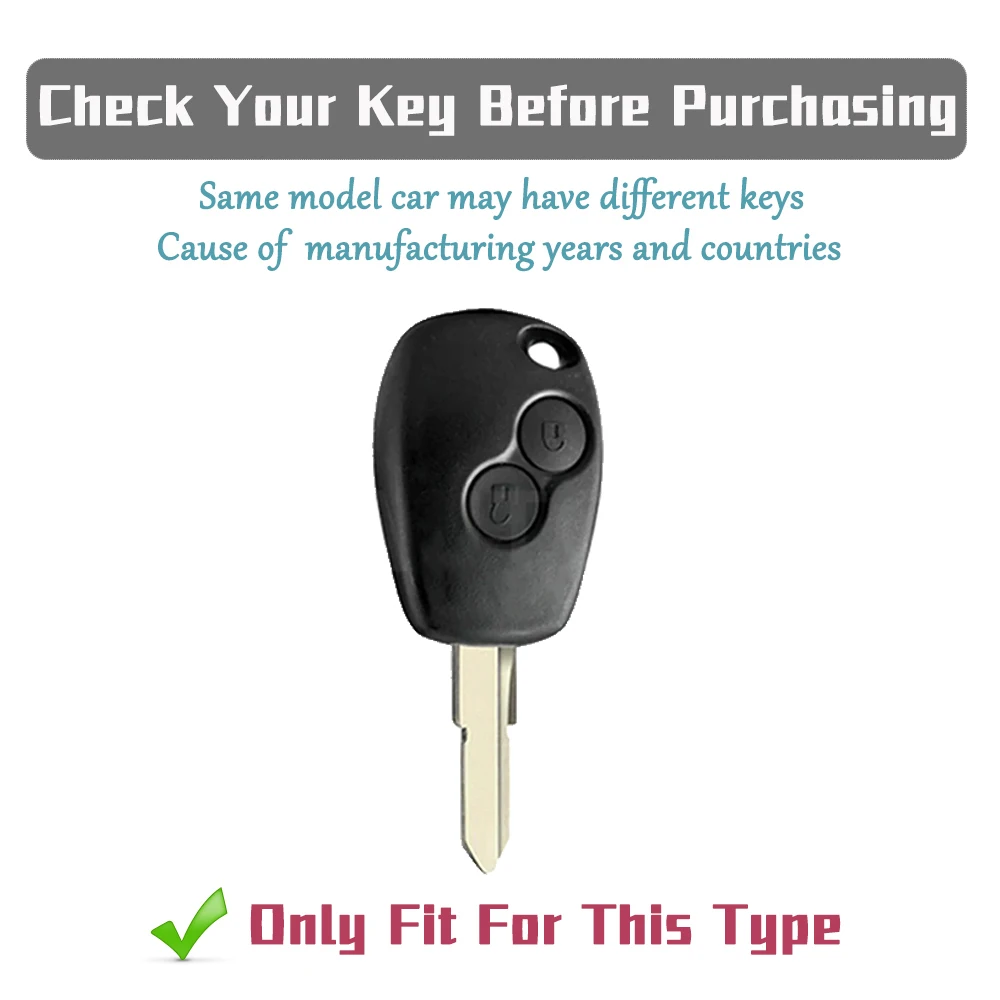 Durable Protective Car Key Cover with 2-Button Design