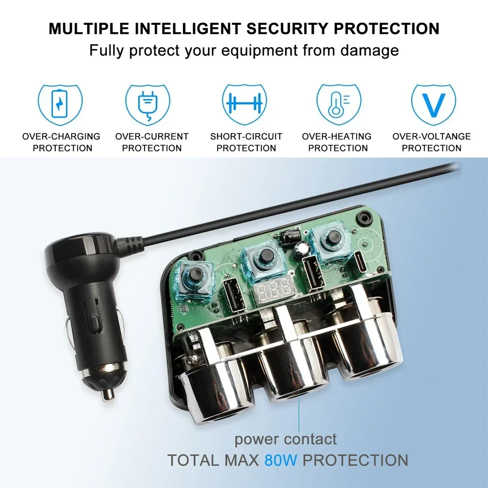 BYGD ڵ   й , ڵ ܼƮ , 3  QC 3.0,  USB 3.1A CŸ  , 12V, 24V