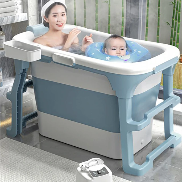 Bañera portátil japonesa para niños y adultos, bañera móvil posparto,  desmontable, productos de Spa