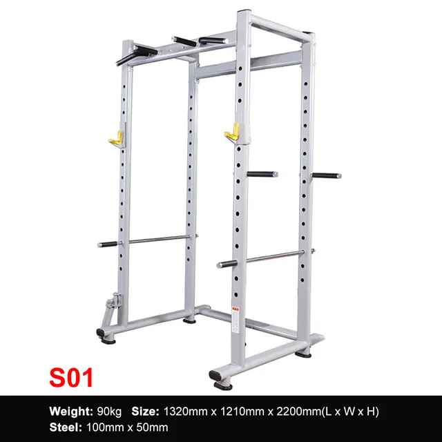 Multi-Function Power Cage Power Rack with Cable Crossover Machine Squat ...