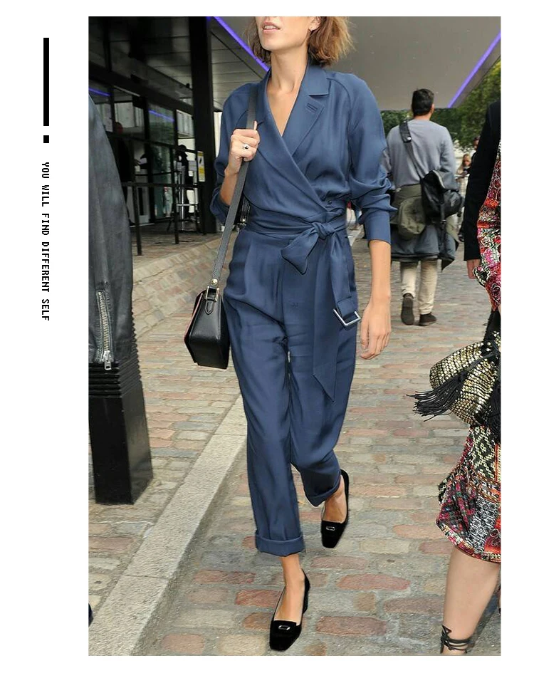 

Meimei Homemade White Overalls High Waist Slim Casual Ladies Waist Jumpsuit Spring New Cotton Jumpsuit