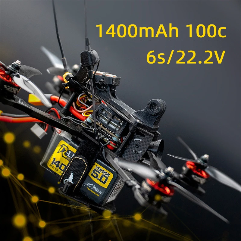 HOT TATTU R-LINE 5.0 150C 1200/1400mAh 22.2V LIPO Akku für RC Helikopter Quadcopter FPV Racing Drohnen Teile 6S Drohnen AKKU – Detail 3