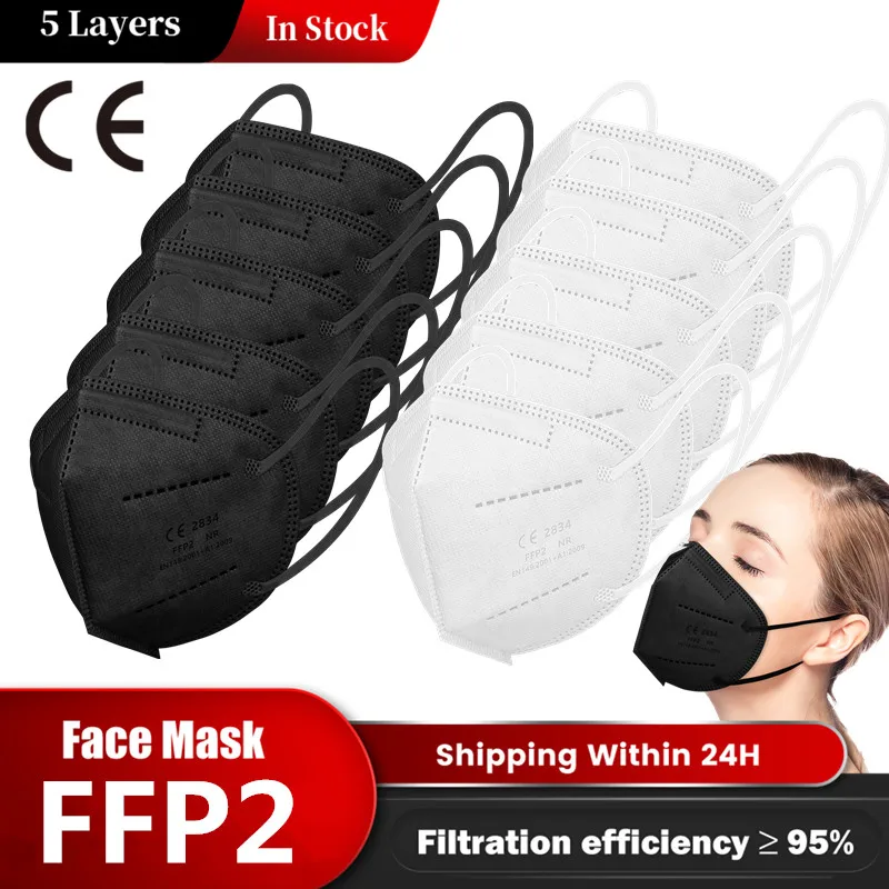 CE 2834 FFP2 маски FPP2 маска Mascarilla KN95 черная ffp2mask сертифицированная 5-слойная FFPP2 FFP 2