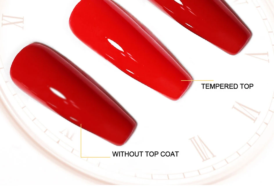 Gehärteter Decklack, superheller Effekt, langlebiger Nagel-Gel-Nagellack, semi-permanente Maniküre, Nail Art Primer, Basismantel, mattes Oberteil – Detail 11