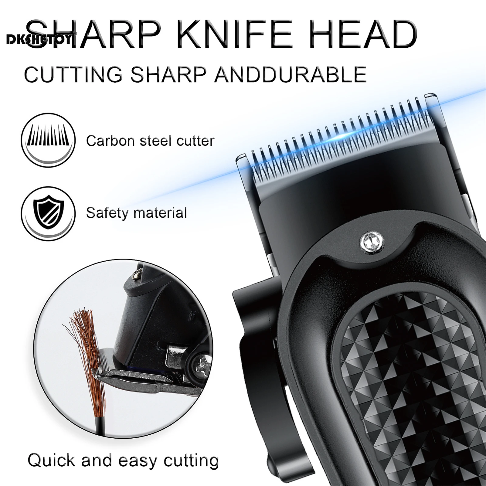 Hair Clipper Electric Hair Clipper Barber Finish Cutting Machine 5V/1A USB Rechargeable Cordless Beard Trimmer Wet and Dry Haircut