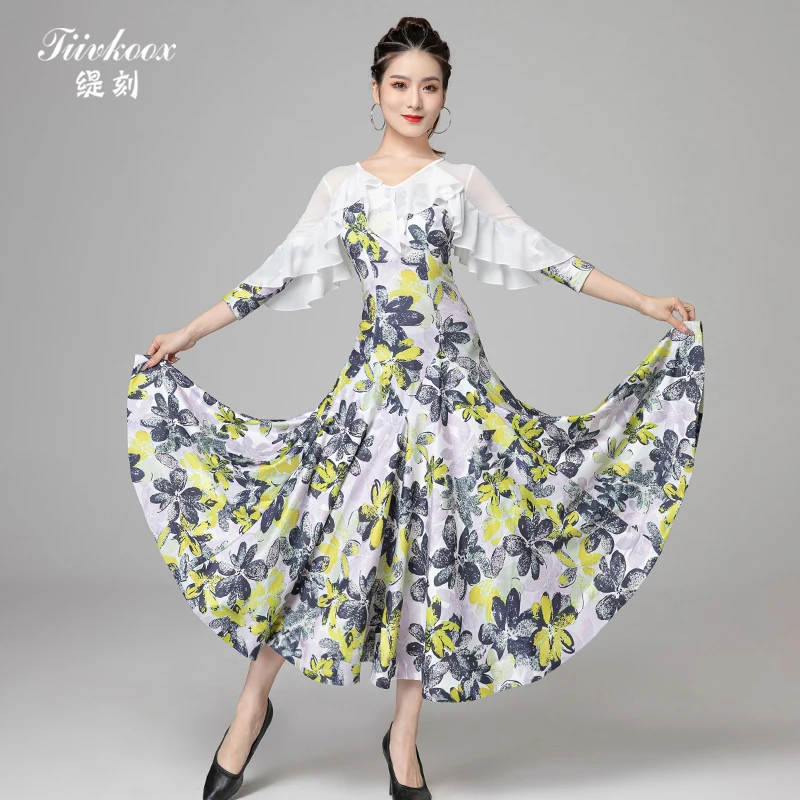 

Женское платье для современных танцев X5005, Женский танцевальный костюм румбы, новое платье для бальной комнаты, платье для латиноамериканских танцев и представлений