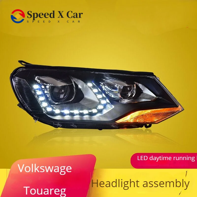 

Suitable For Volkswagen Touareg Headlight Assembly Retrofit High Component Led Daily Running Light Double Lens Xenon Lamp Assemb