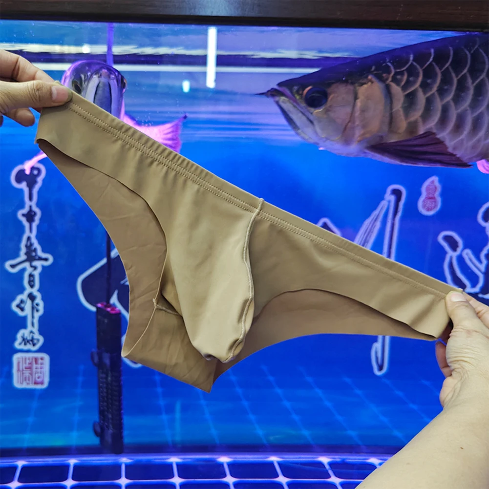 Men Seamless Briefs Half Buttocks U Convex Pouch Trunks Very Hot Lingerie Low-waist Sex Underwear Sexy Torys For Man Panties