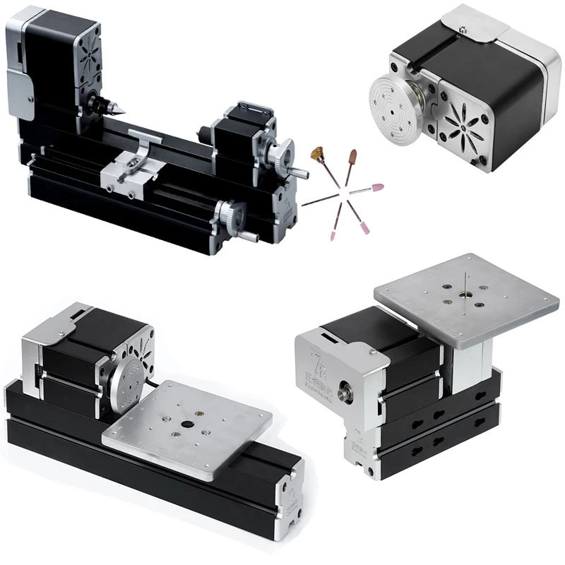 Big Power 60W All metal 4 in 1 Mini Lathe Machine Kit for Wood DIY