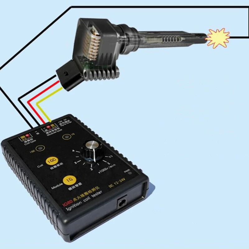 

IG80 vehicle automobile actuator fault detector car coil ignition idle stepping motor solenoid valves injector tester