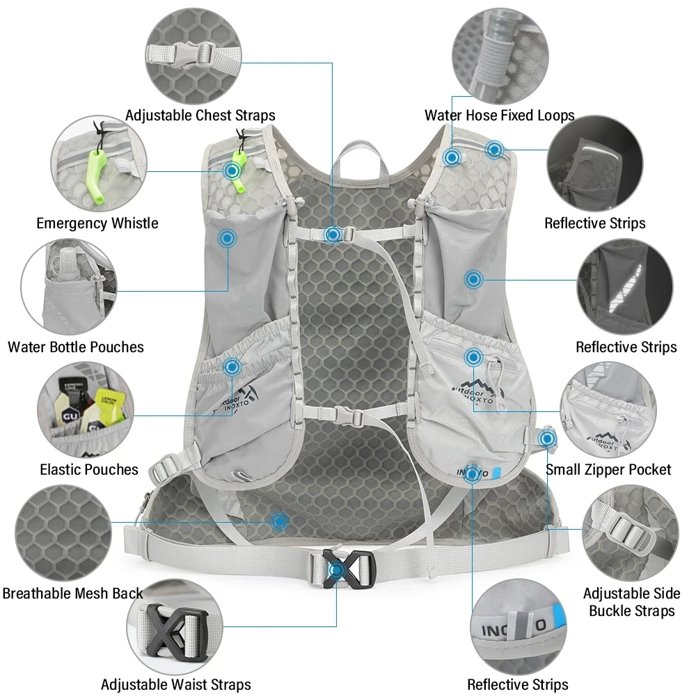 12L Cycling Hydration Vest Running Backpack Lightweight Riding Vest Pack Backpack Running Camping Bag Mountaineering Equipment 4