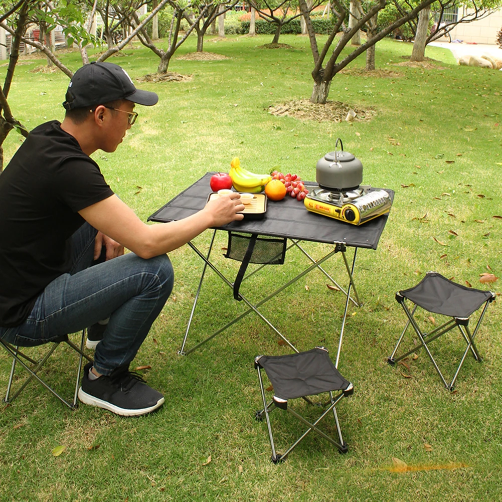 Fishing Chairs Aluminum Alloy Portable Stool Footstool for Camping Beach BBQ Folding Outdoor Furniture with Storage Bag
